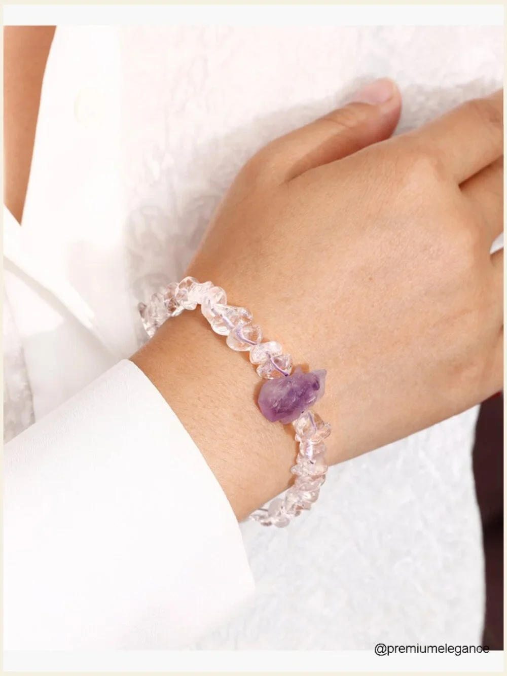 Spiritual Healing Raw Stone Bracelet Crystal Chips Beaded Bracelet Women Men